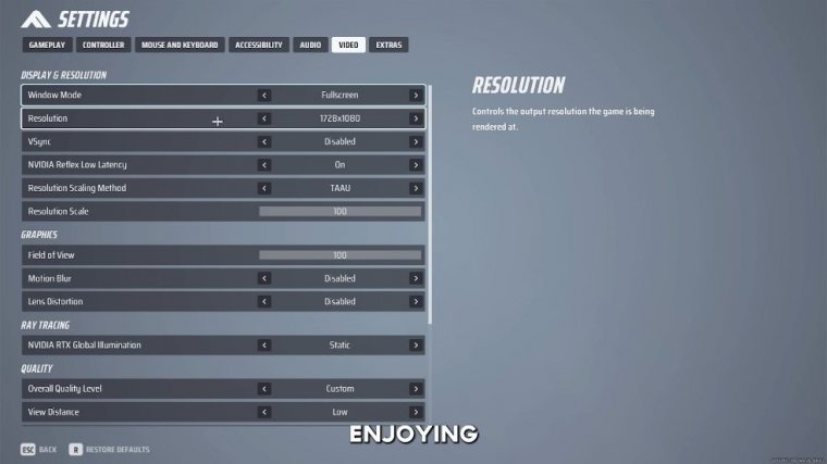 best settings for fps