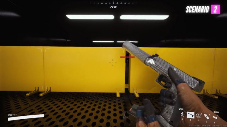 Dynamic/static strafe click-timing scenario