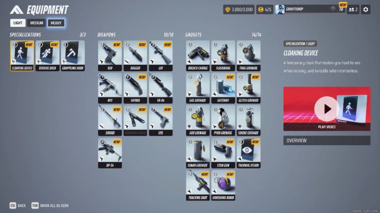 New loadouts